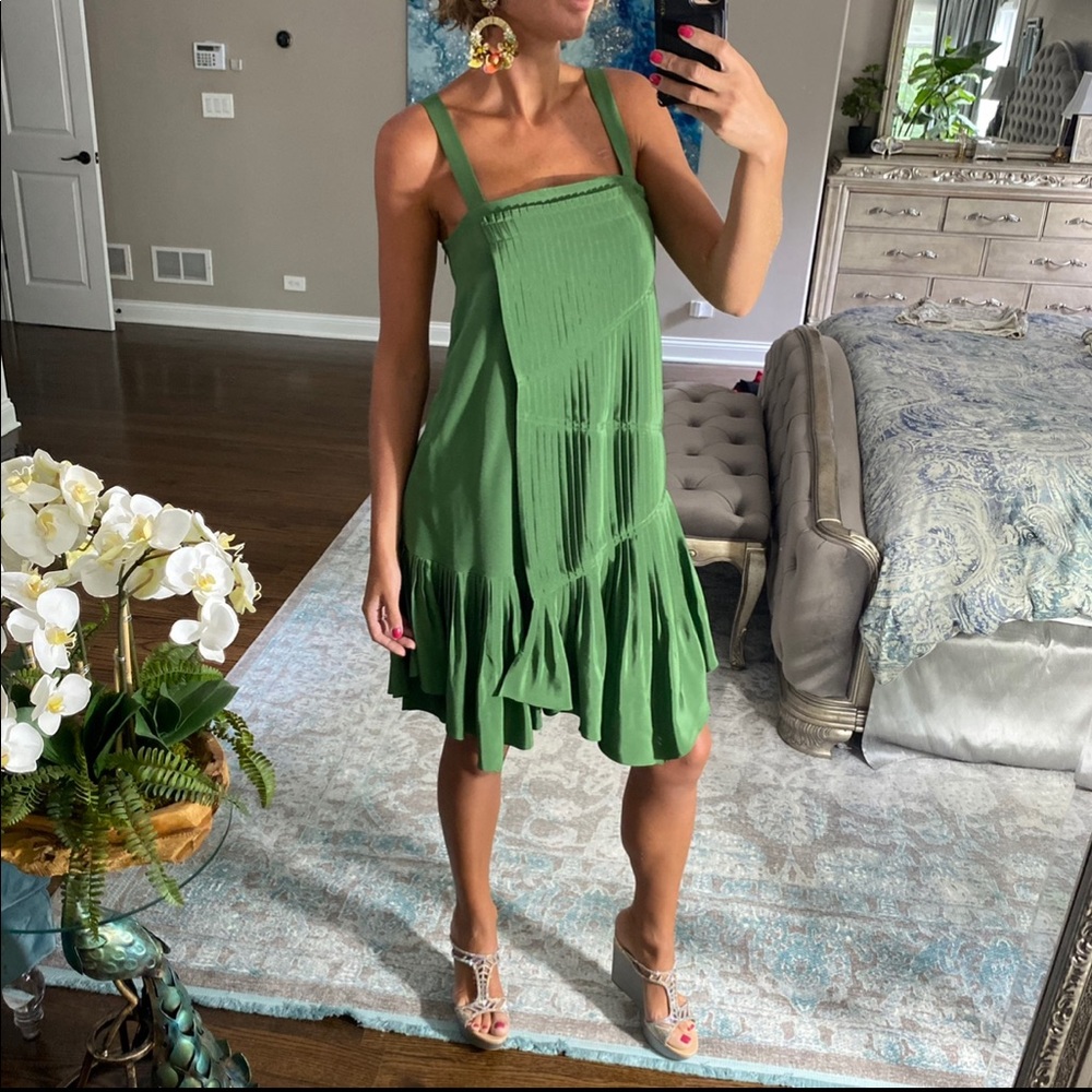 Tibi green dress size2